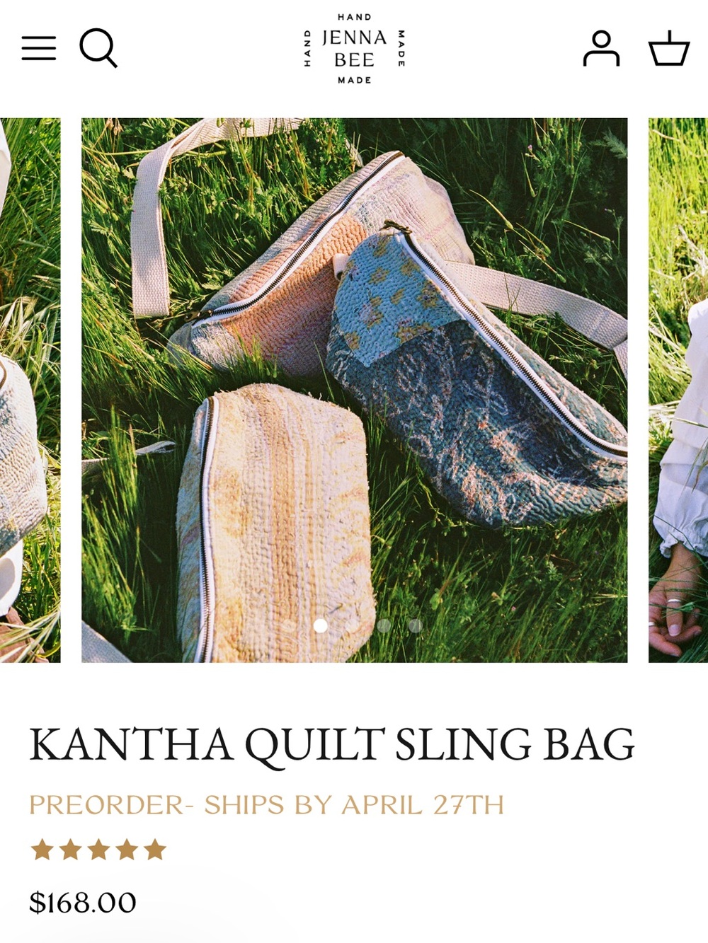 Jenna Bee Kantha sling bag